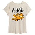 thumbnail image 1 of Garfield - Try To Keep Up - Juniors Ideal Flowy Muscle T-Shirt, 1 of 4