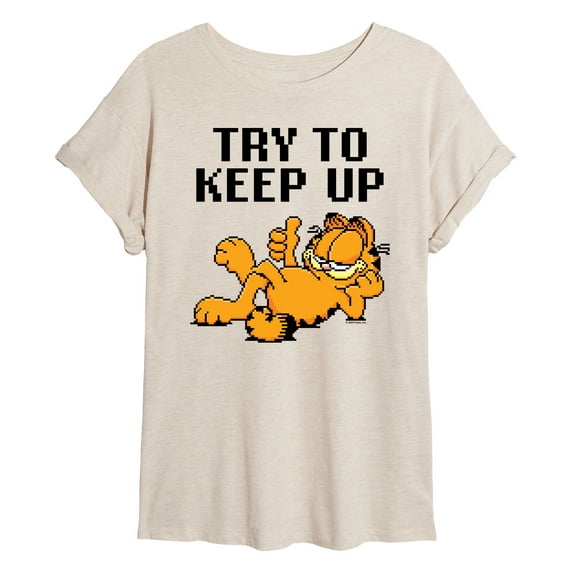Garfield - Try To Keep Up - Juniors Ideal Flowy Muscle T-Shirt
