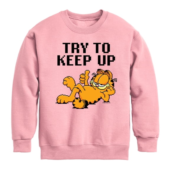 Garfield - Try To Keep Up - Toddler & Youth Crewneck Fleece Sweatshirt