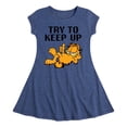 thumbnail image 1 of Garfield - Try To Keep Up - Toddler & Youth Girls Fit & Flare Dress, 1 of 1