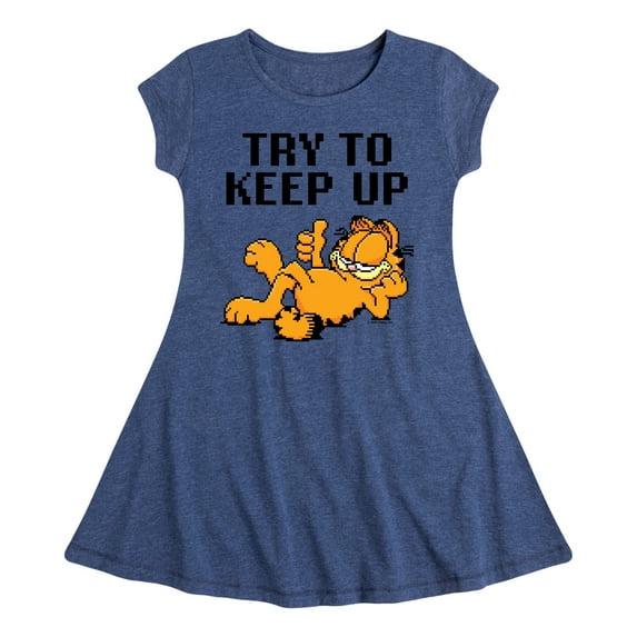 Garfield - Try To Keep Up - Toddler & Youth Girls Fit & Flare Dress