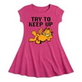 thumbnail image 1 of Garfield - Try To Keep Up - Toddler & Youth Girls Fit & Flare Dress, 1 of 1