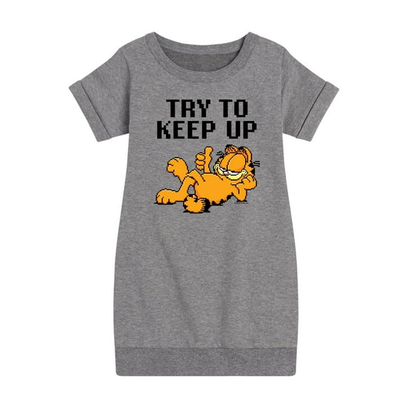 Garfield - Try To Keep Up - Toddler & Youth Girls Fleece Dress