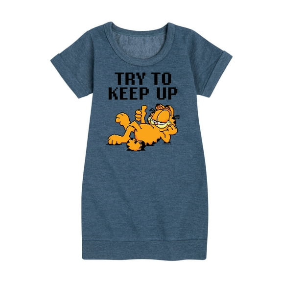 Garfield - Try To Keep Up - Toddler & Youth Girls Fleece Dress