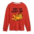 thumbnail image 1 of Garfield - Try To Keep Up - Toddler & Youth Long Sleeve Graphic T-Shirt, 1 of 5