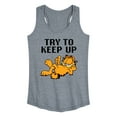 thumbnail image 1 of Garfield - Try To Keep Up - Women's Racerback Tank Top, 1 of 5