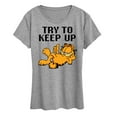 thumbnail image 1 of Garfield - Try To Keep Up - Women's Short Sleeve Graphic T-Shirt, 1 of 5