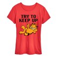 thumbnail image 1 of Garfield - Try To Keep Up - Women's Short Sleeve Graphic T-Shirt, 1 of 1