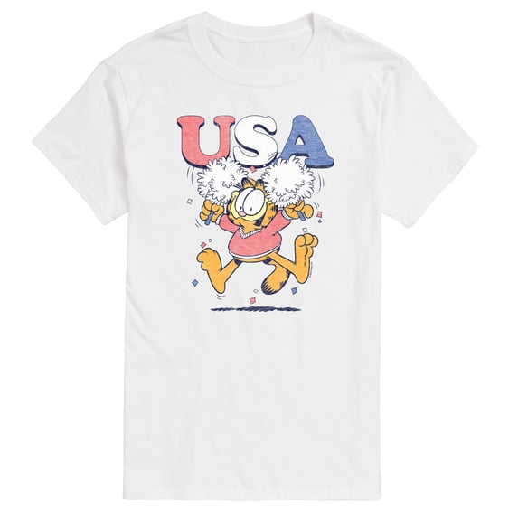 Garfield - USA Cheer - Men's Short Sleeve Graphic T-Shirt