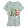 thumbnail image 1 of Garfield - USA Statue Women's Short Sleeve Graphic T-Shirt, 1 of 3
