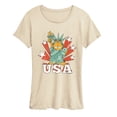 thumbnail image 1 of Garfield - USA Statue Women's Short Sleeve Graphic T-Shirt, 1 of 4