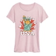 thumbnail image 1 of Garfield - USA Statue Women's Short Sleeve Graphic T-Shirt, 1 of 3