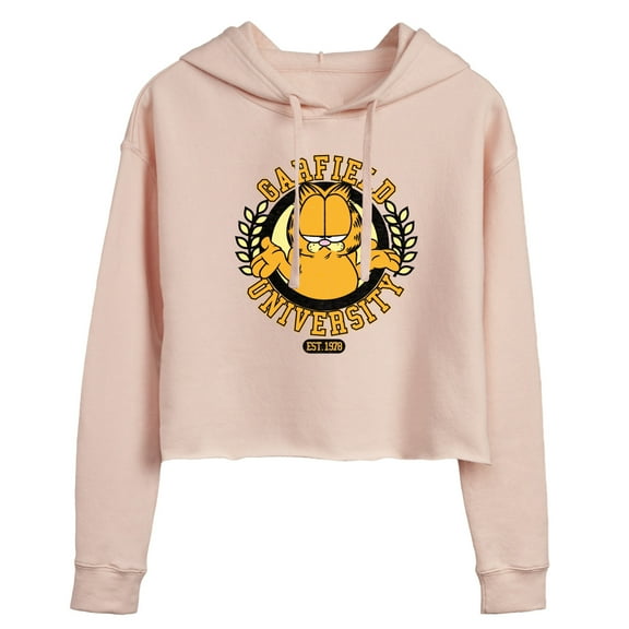 Garfield - University - Juniors Cropped Pullover Hoodie