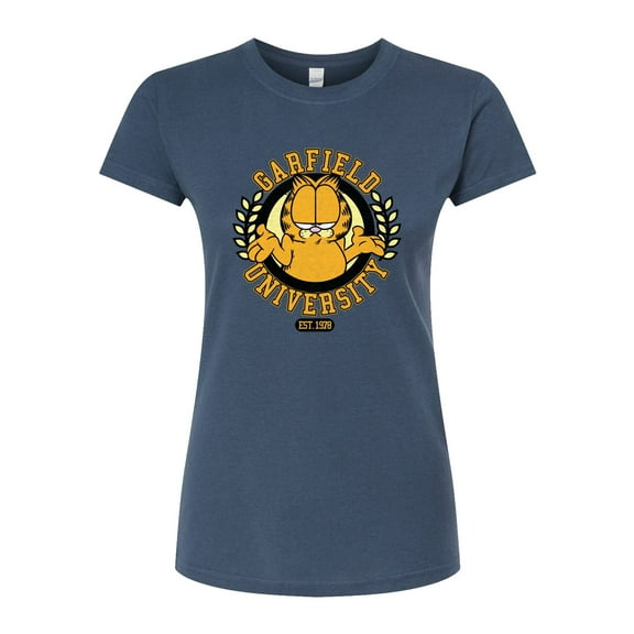 Garfield - University - Juniors Fitted Graphic T-Shirt