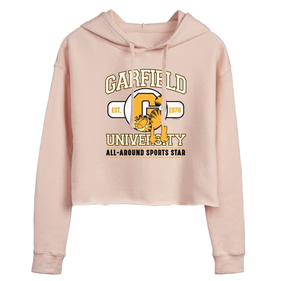 Garfield - University Sports Star - Juniors Cropped Pullover Hoodie