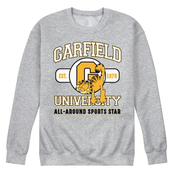 Garfield - University Sports Star - Men's Crew Neck Fleece Pullover