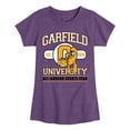 thumbnail image 1 of Garfield - University Sports Star - Toddler & Youth Girls Short Sleeve Graphic T-Shirt, 1 of 5