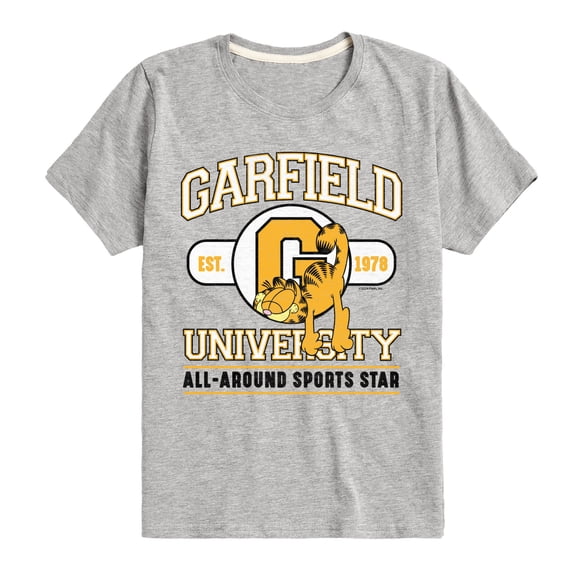 Garfield - University Sports Star - Toddler & Youth Short Sleeve Graphic T-Shirt