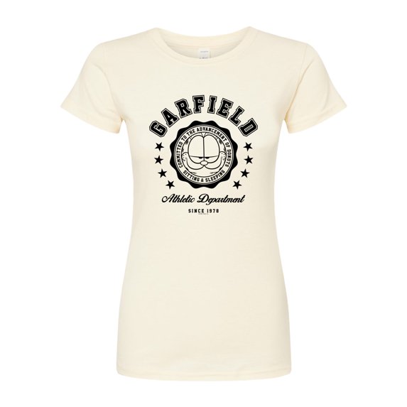 Garfield - Varsity Seal - Juniors Fitted Graphic T-Shirt