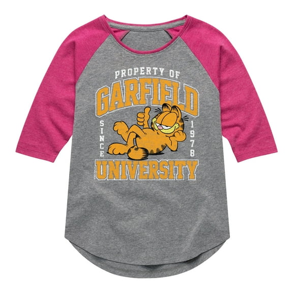 Garfield - Varsity - Toddler & Youth Girls Raglan Graphic T-Shirt