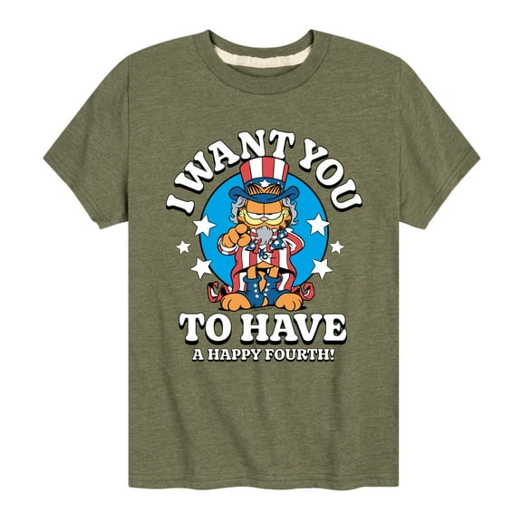 Garfield - Want You To Have A Happy Fourth - Toddler & Youth Short Sleeve Graphic T-Shirt