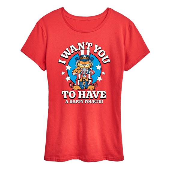 Garfield - Want You To Have A Happy Fourth - Women's Short Sleeve Graphic T-Shirt