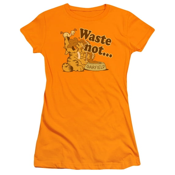 Garfield Waste Not S/S Junior Women's T-Shirt Sheer Orange