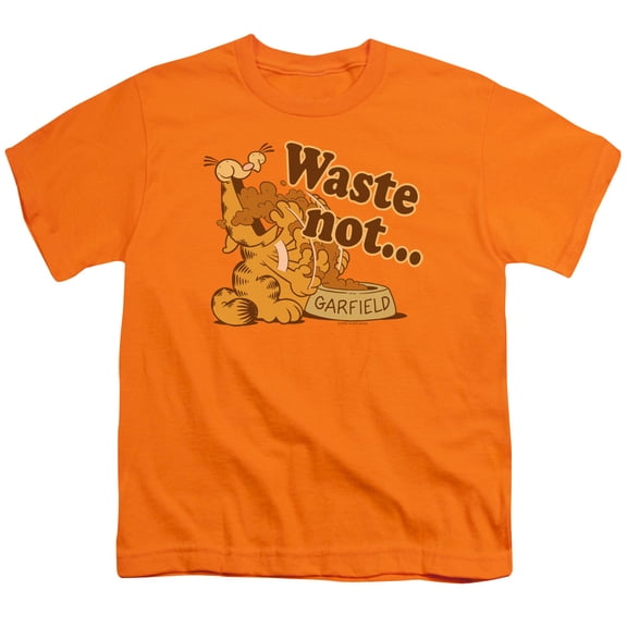 Garfield - Waste Not - Youth Short Sleeve Shirt - Medium
