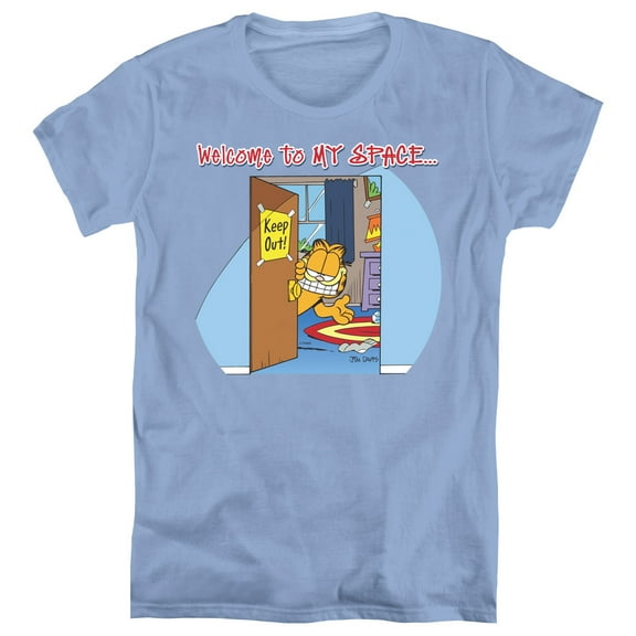 Garfield Welcome To Myspace S/S Women's T-Shirt Carolina Blue