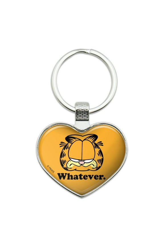 Whatever Face Keychain Heart Love Metal Key Chain Ring