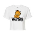 thumbnail image 1 of Garfield - Whatever - Juniors Cropped Cotton Blend T-Shirt, 1 of 5