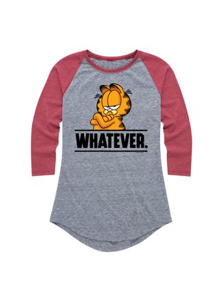 Garfield Cropped T-Shirt Womens Ladies Doughnut Charcoal Top Clothes Small  at  Women's Clothing store