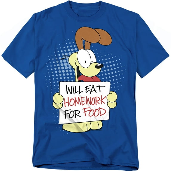 Garfield T-Shirt Will Eat Homework Unisex Graphic Tee For Men & Women
