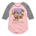 thumbnail image 1 of Garfield - Will Trade Dog For Candy - Toddler And Youth Girls Raglan Graphic T-Shirt, 1 of 5