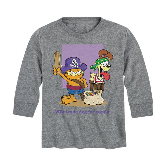 Garfield - Will Trade Dog For Candy - Toddler And Youth Long Sleeve Graphic T-Shirt