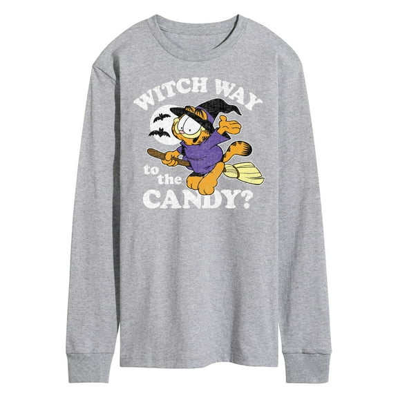 Garfield - Witch Way To The Candy - Men's Long Sleeve T-Shirt