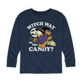 thumbnail image 1 of Garfield - Witch Way To The Candy - Toddler And Youth Long Sleeve Graphic T-Shirt, 1 of 5