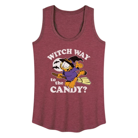 Garfield - Witch Way To The Candy - Women's Racerback Tank Top