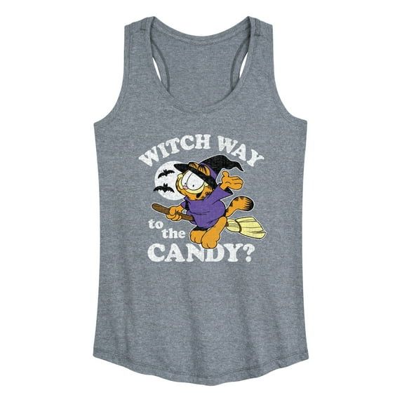 Garfield - Witch Way To The Candy - Women's Racerback Tank Top