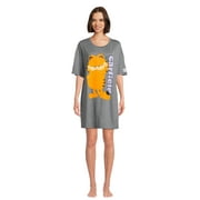 DISNEY Garfield Women’s Graphic Dorm Sleep Shirt with Short Sleeves, Sizes XS-3X