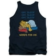 thumbnail image 1 of Garfield Works For Me Adult Tank Top Navy, 1 of 1