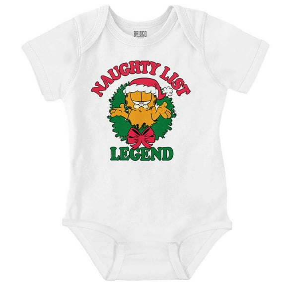 Garfield Xmas Naughty List Legend Baby Romper Boys or Girls