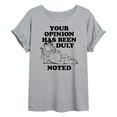 thumbnail image 1 of Garfield - Your Opinion Has Been Duly Noted - Juniors Ideal Flowy Muscle T-Shirt, 1 of 5