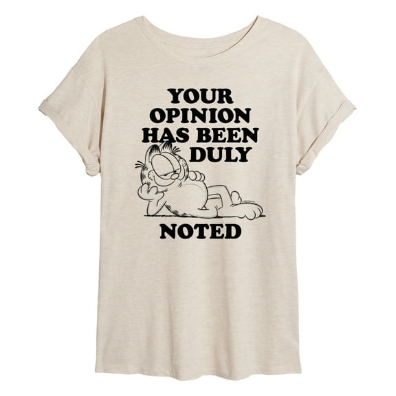 Garfield - Your Opinion Has Been Duly Noted - Women's Oversized T-Shirt