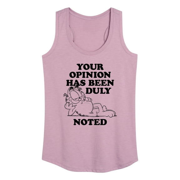 Garfield - Your Opinion Has Been Duly Noted - Women's Racerback Tank Top