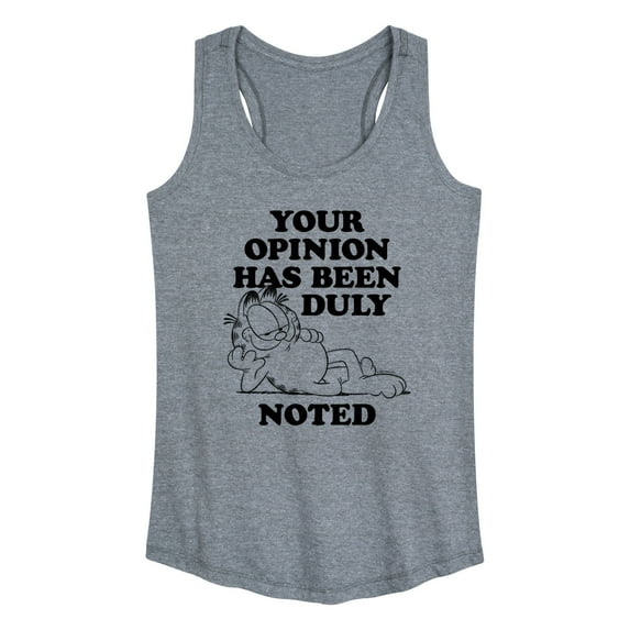 Garfield - Your Opinion Has Been Duly Noted - Women's Racerback Tank Top