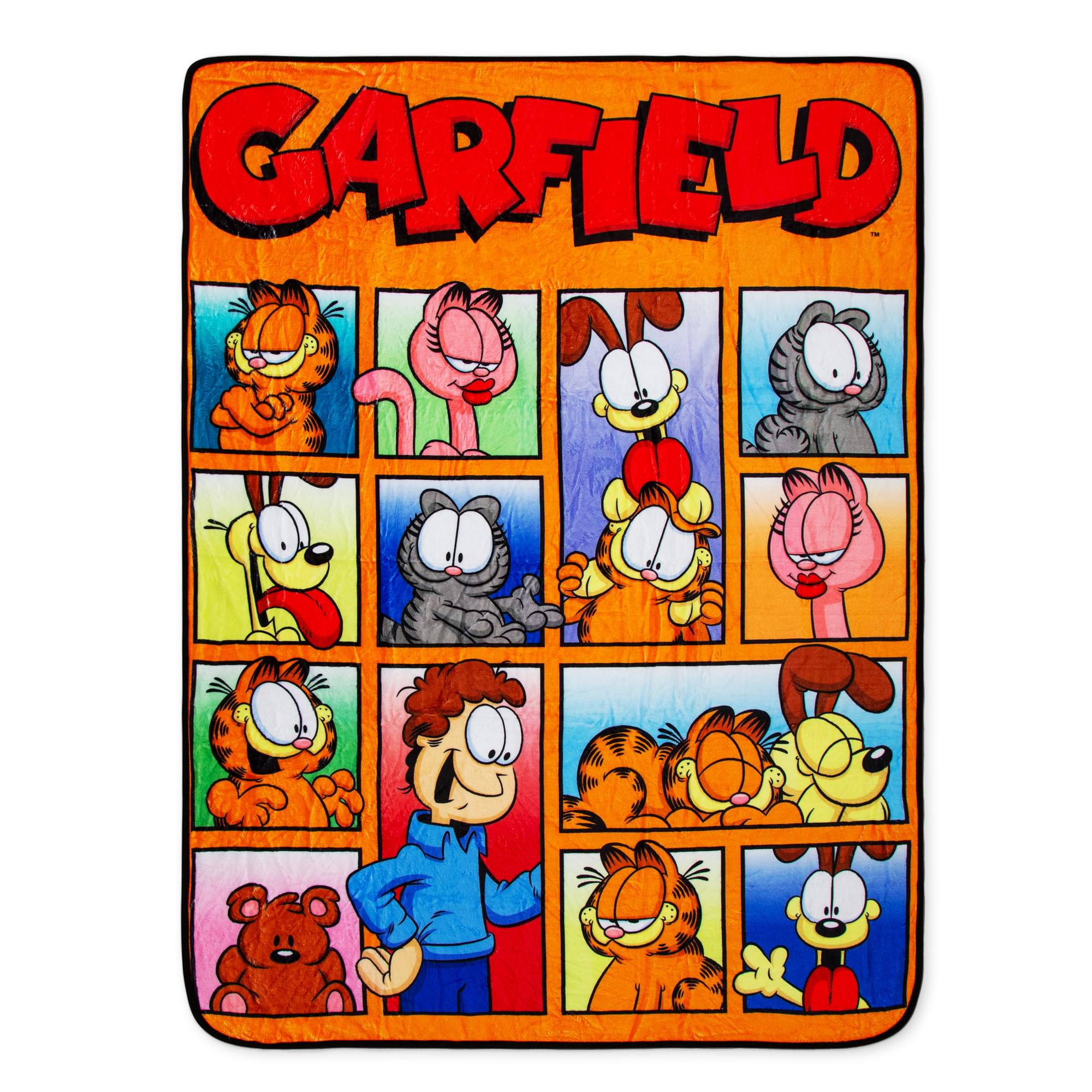Garfield and Friends Colorful Fleece Throw Blanket 45 x 60 Inches