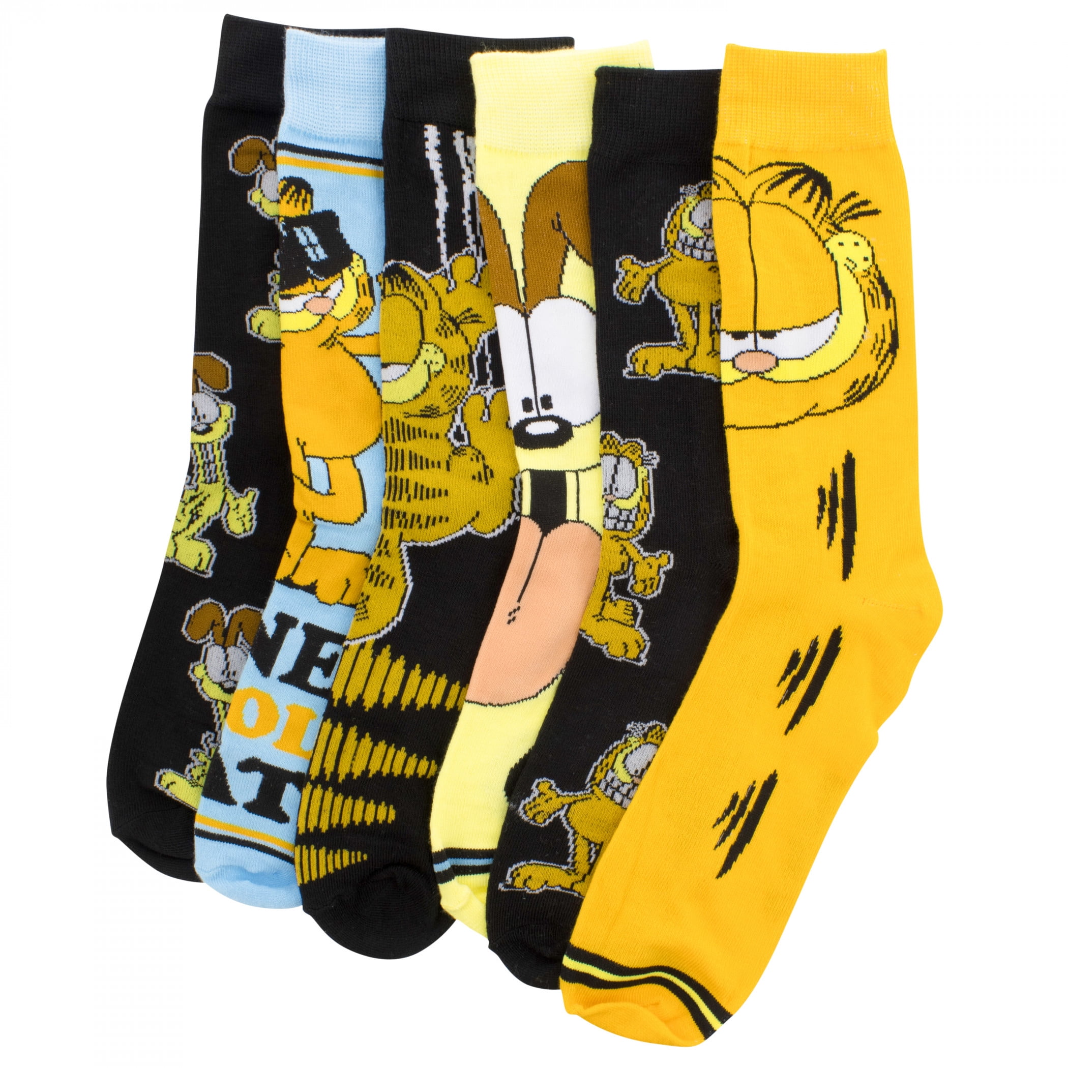 GARFIELD 893713 Odie Crew Socks - Pack of 6