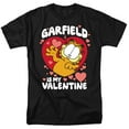 thumbnail image 1 of Garfield is My Valentine Unisex Adult T Shirt, Black, 3X-Large, 1 of 4