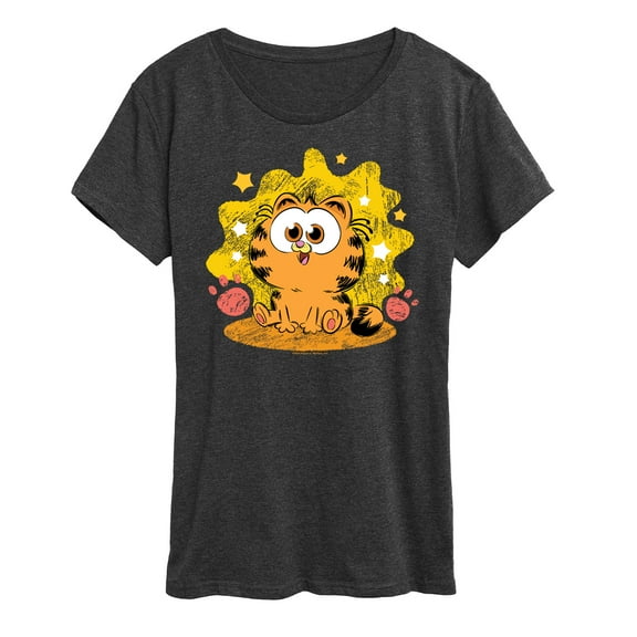 Garfield the Movie - Baby Garfield Paws And Stars - Ladies Short Sleeve Graphic T-Shirt